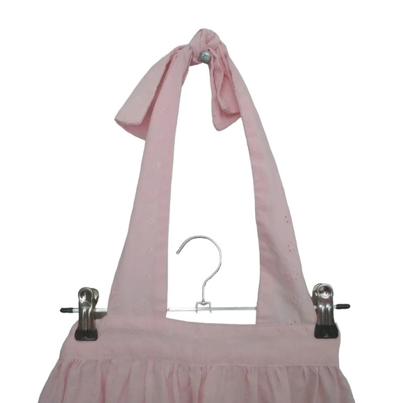 Handmade/Handcrafted Pink Eyelet  Apron - Picture 2 of 6